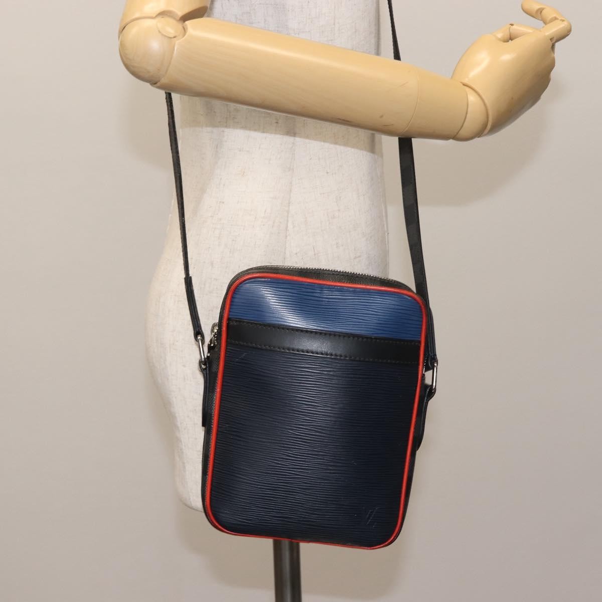 Louis Vuitton Danube Handbag Epi Leather, NAVY, LEATHER, Handbag