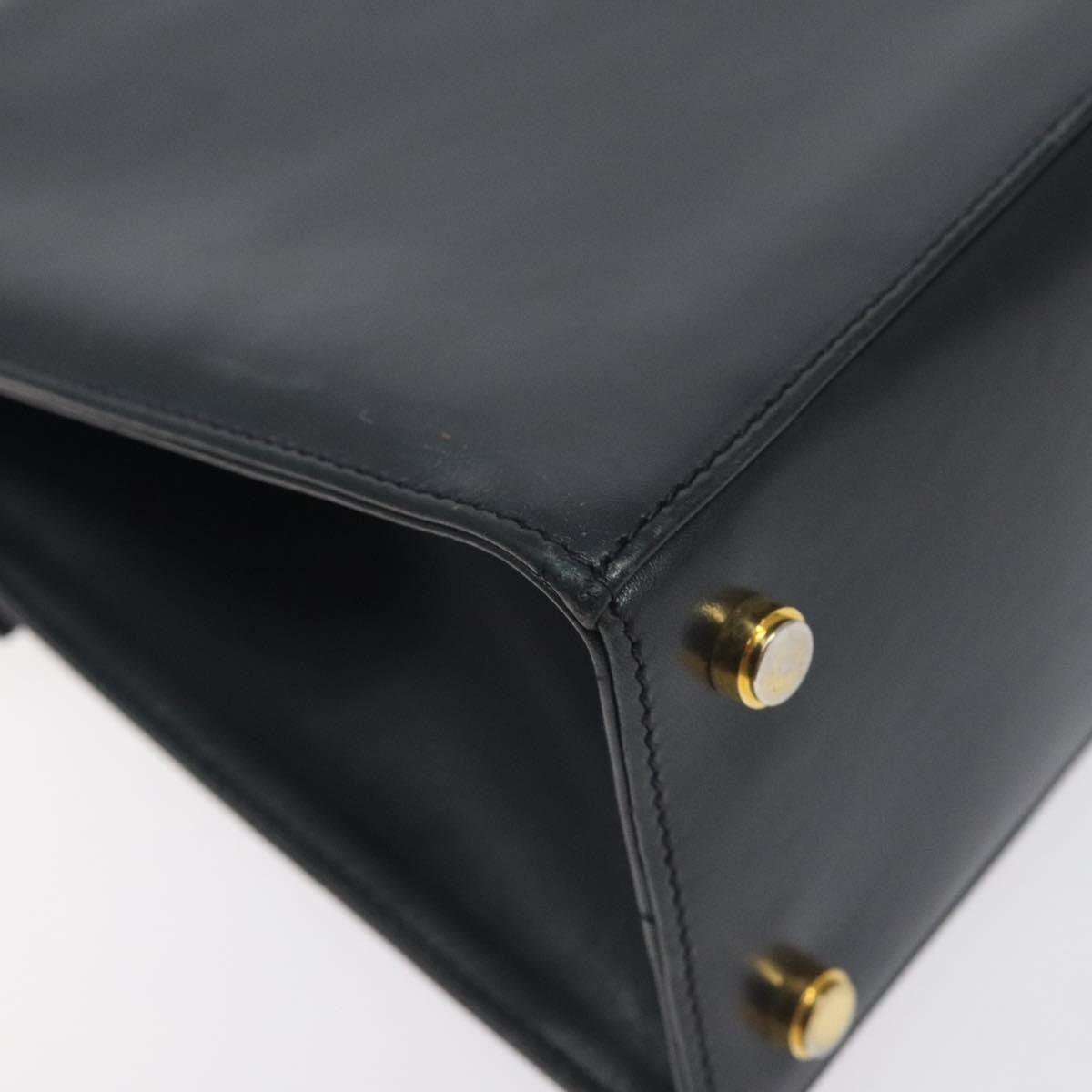 Salvatore Ferragamo Vintage Handbag Leather, BLACK, LEATHER, Handbag