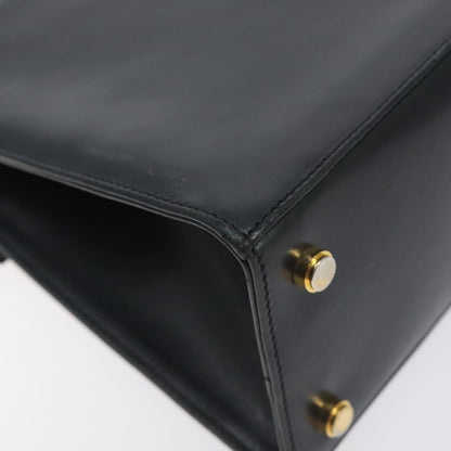 Salvatore Ferragamo Vintage Handbag Leather, BLACK, LEATHER, Handbag