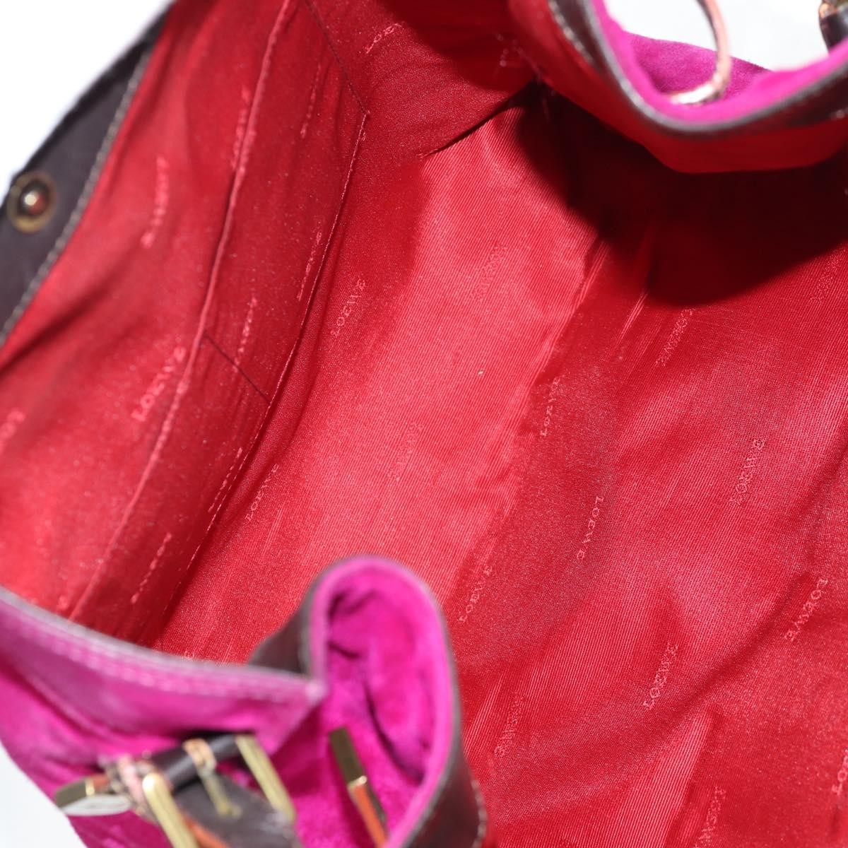 Loewe Anagram Shoulder Bag Suede, PURPLE, SUEDE, Shoulder bag