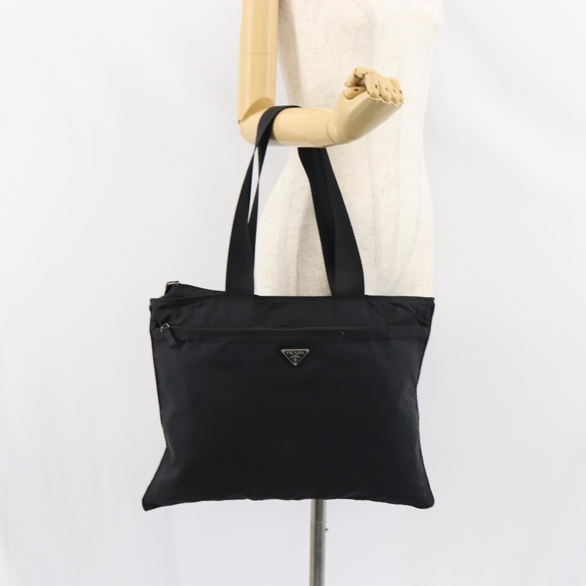 Prada Vintage Tote Tessuto, BLACK, NYLON, Tote bag