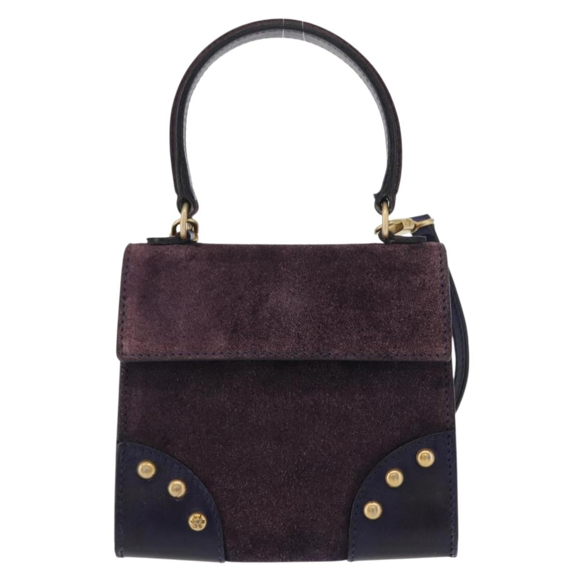 Celine Handbag Suede, PURPLE, SUEDE, Handbag