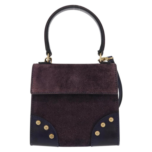 Celine Handbag Suede, PURPLE, SUEDE, Handbag