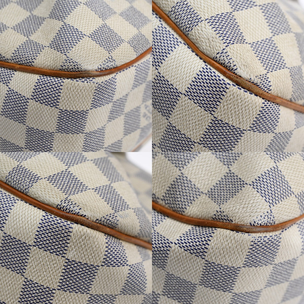 Louis Vuitton Siracusa Handbag Damier, WHITE, LEATHER, Shoulder bag