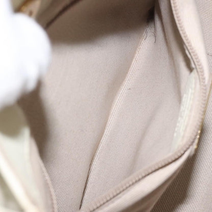 Salvatore Ferragamo Gancini Hobo Stitched Leather, WHITE, LEATHER, Handbag