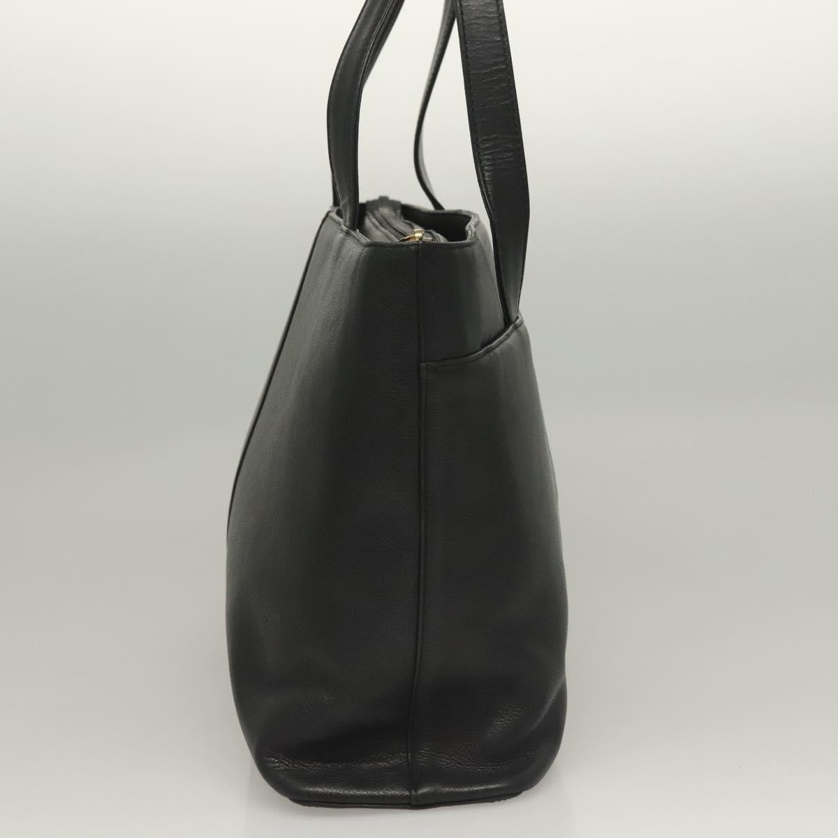 Burberry Tote Leather, BLACK, LEATHER, Tote bag