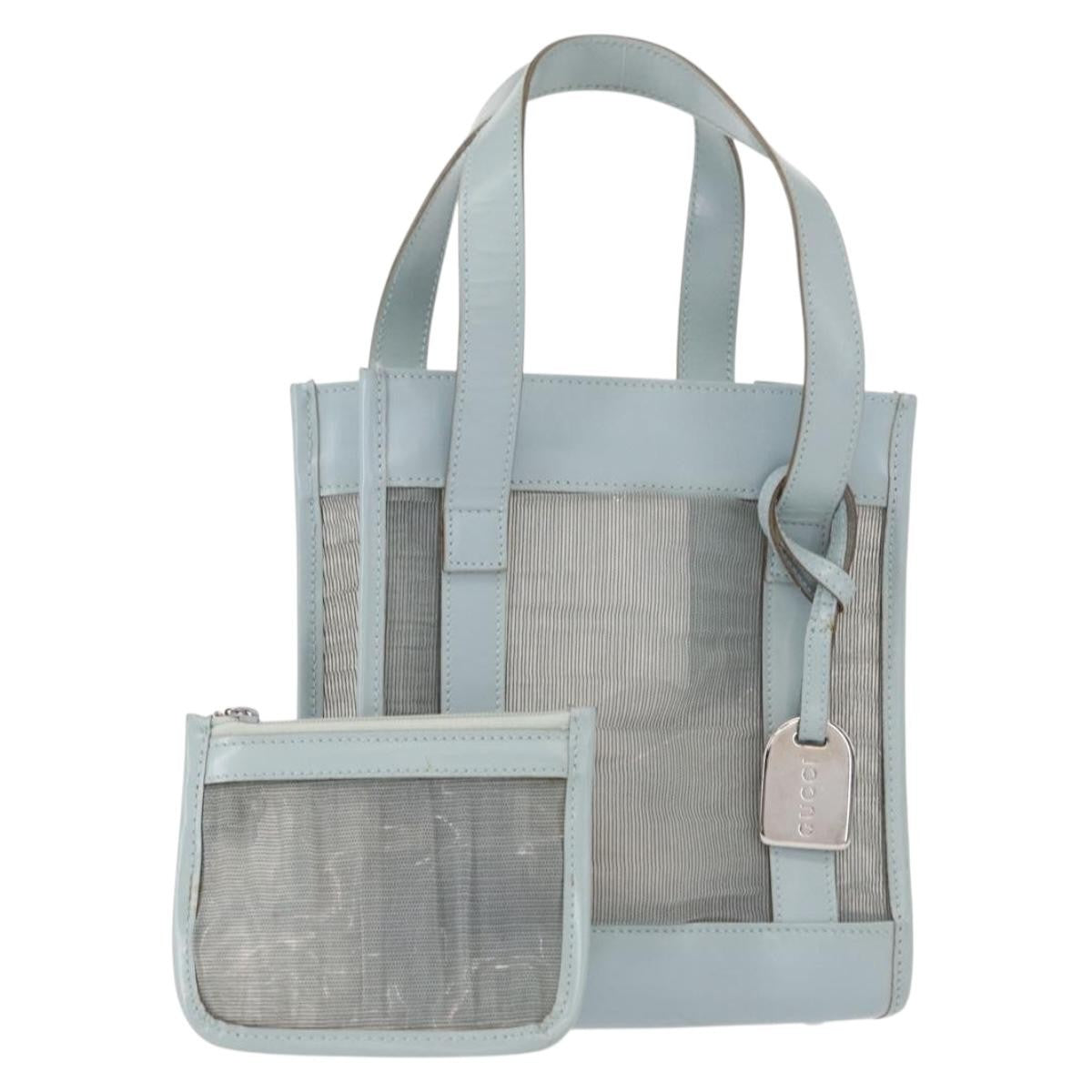 Gucci Vintage Handbag Leather, BLUE, LEATHER, Handbag