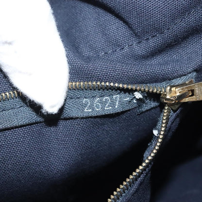 Hermes Fourre Tout Tote Canvas, NAVY, CANVAS, Tote bag