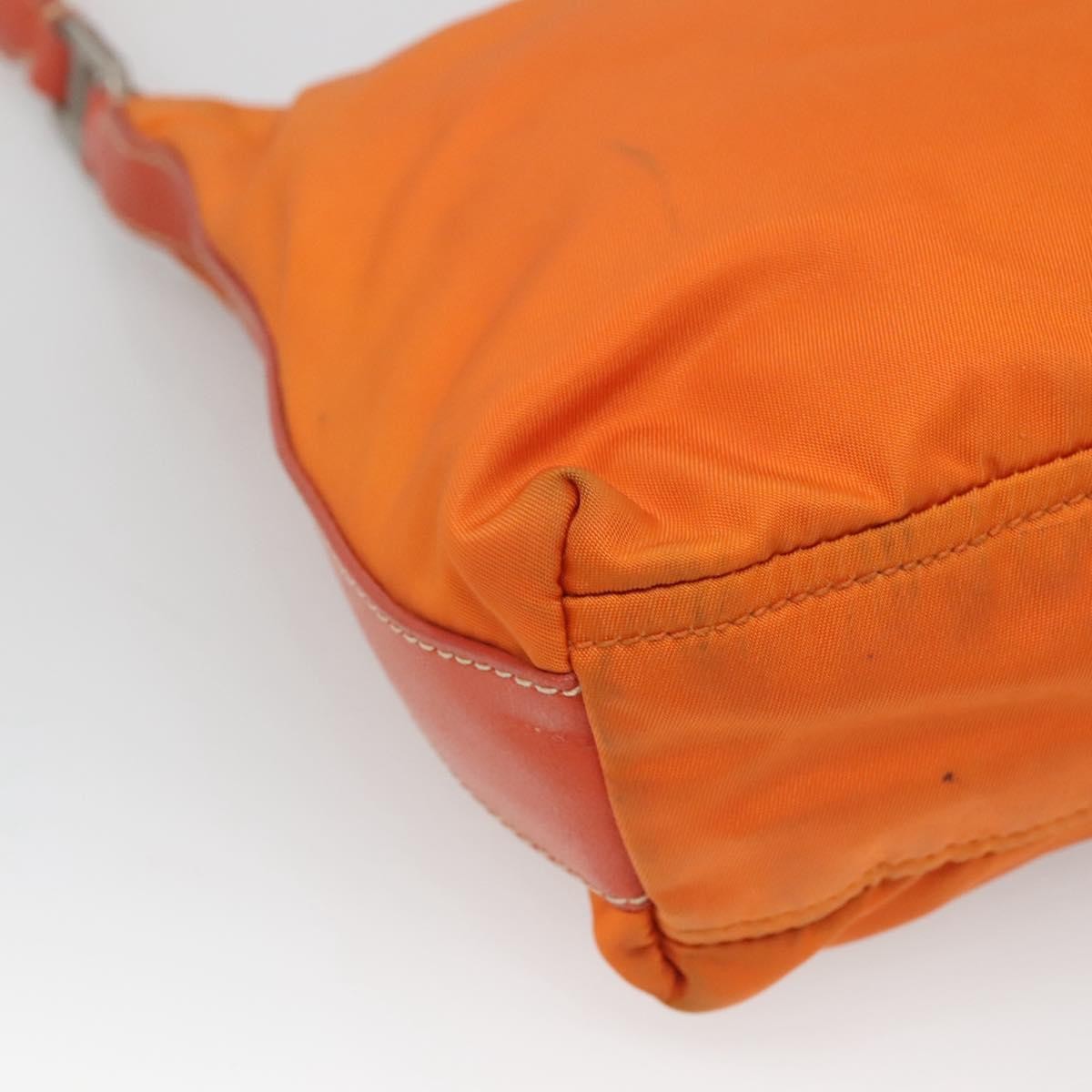 Prada Zip Shoulder Bag Tessuto, ORANGE, NYLON, Shoulder bag