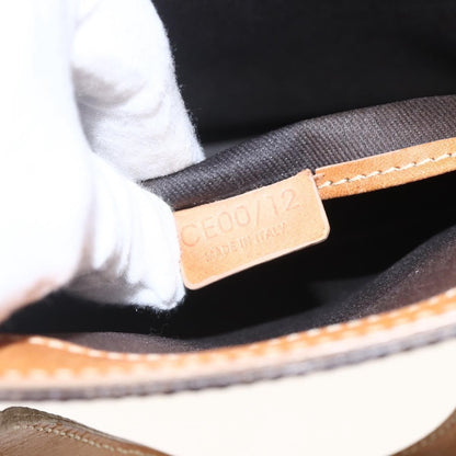 Celine Vintage Macadam Handbag Canvas and Leather, BROWN, CANVAS, Handbag