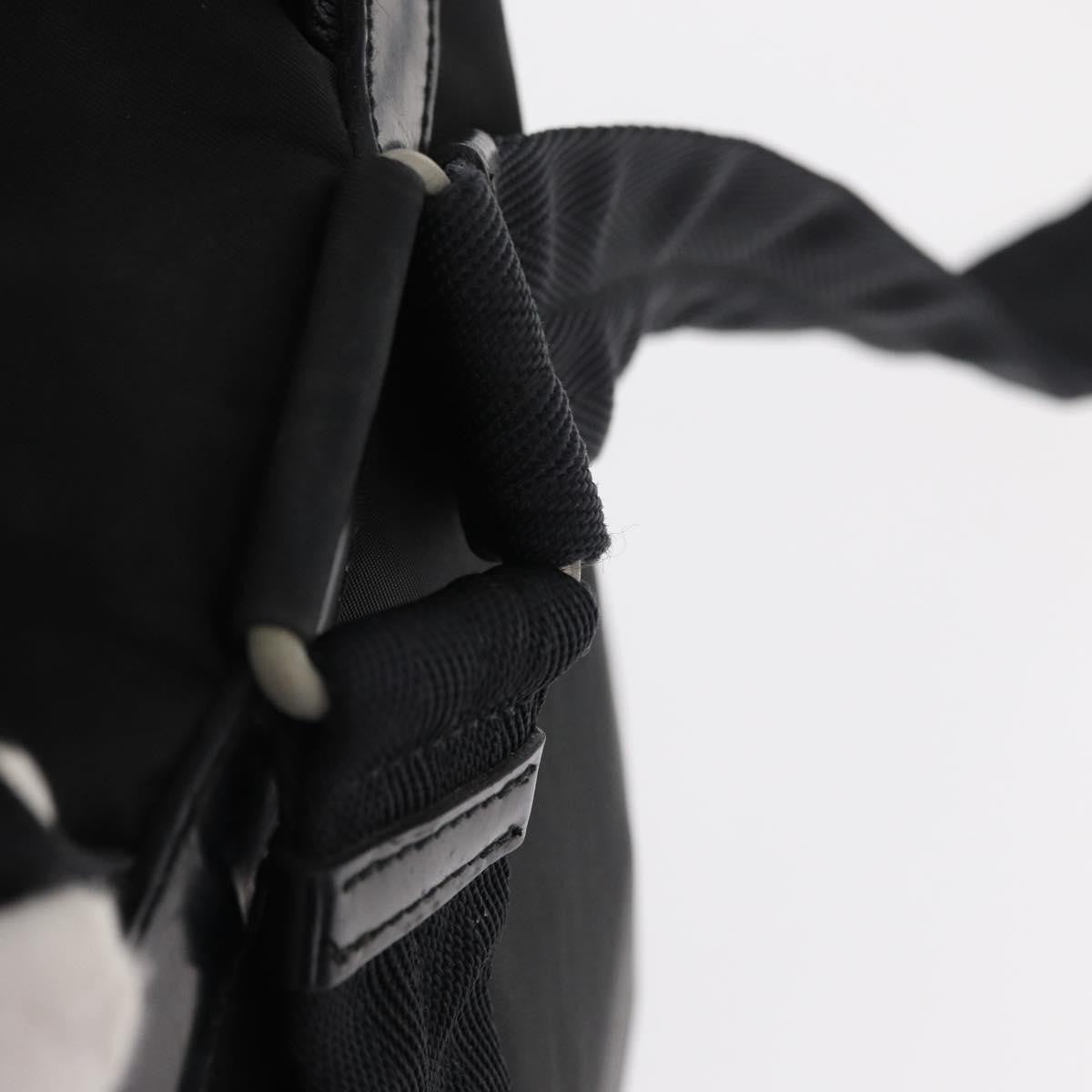 Prada Vela Double Front Pocket Backpack Tessuto with Saffiano Leather, BLACK, NYLON, Backpack