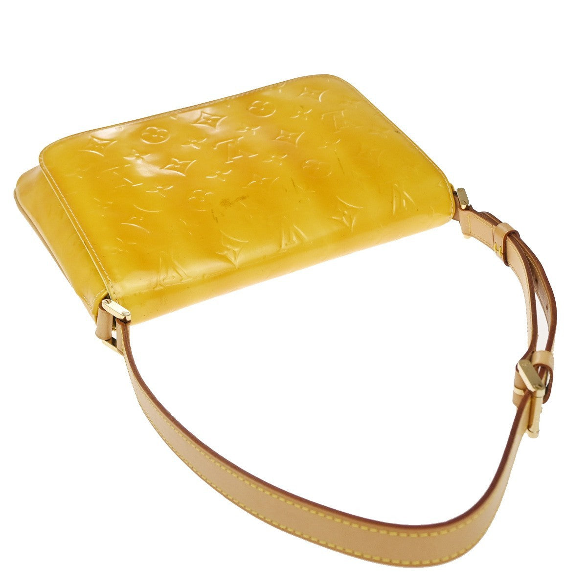 Louis Vuitton Thompson Street Handbag Monogram Vernis, Yellow, Patent Leather, Shoulder Bag