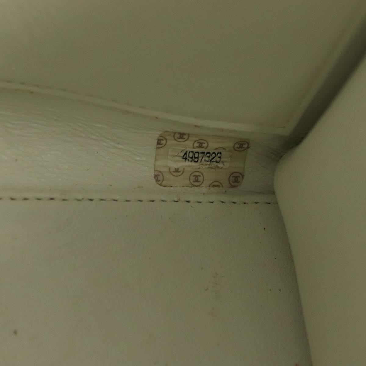 Chanel CC Shoulder Bag Quilted Caviar, WHITE, LEATHER, Shoulder bag