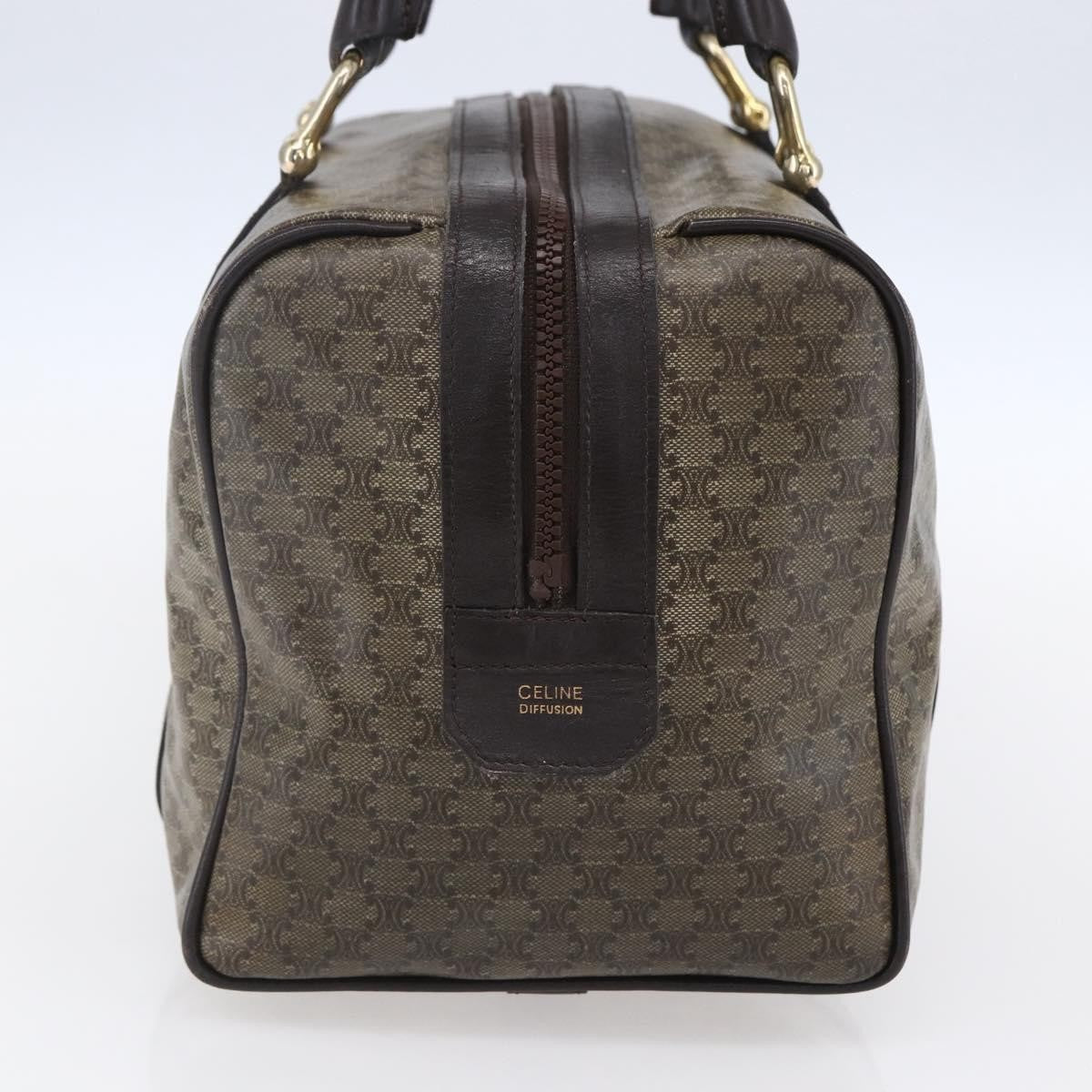 Celine Vintage Duffle Bag Macadam Coated Canvas, BEIGE, CANVAS, Handbag