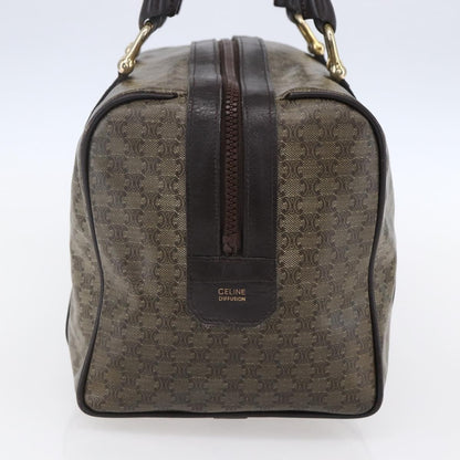 Celine Vintage Duffle Bag Macadam Coated Canvas, BEIGE, CANVAS, Handbag