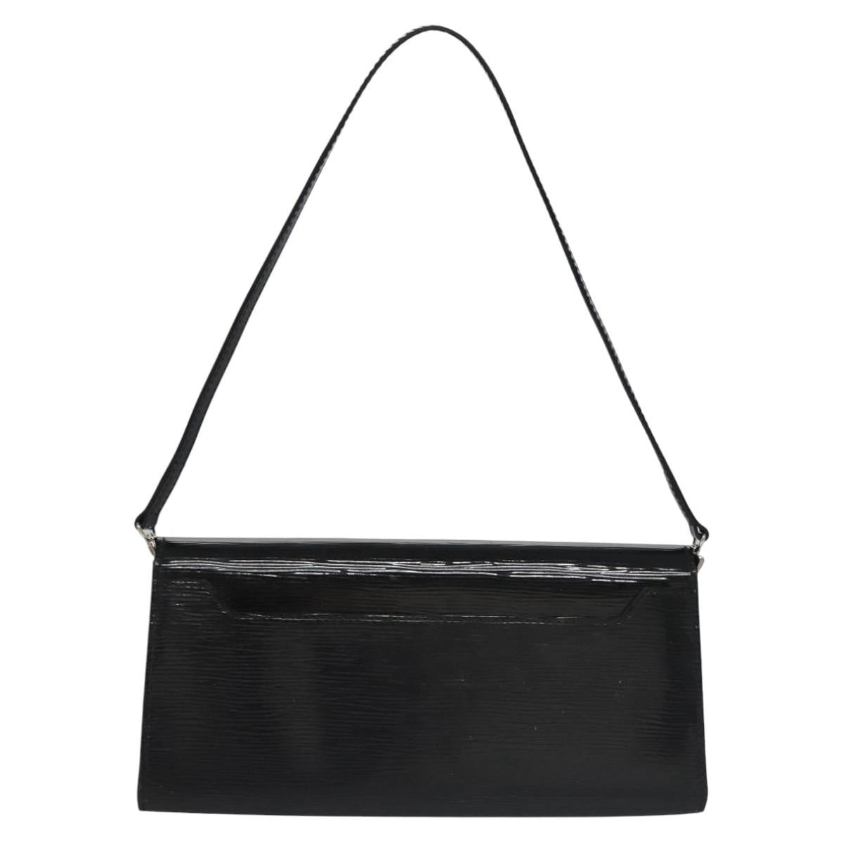 Louis Vuitton Sevigne Clutch Electric Epi Leather, BLACK, LEATHER, Shoulder bag