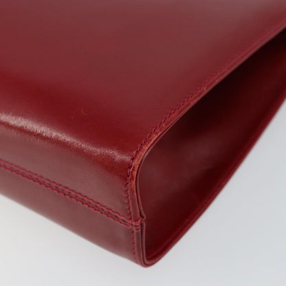 Salvatore Ferragamo Vintage Gancini Chain Shoulder Bag Leather, RED, LEATHER, Shoulder bag