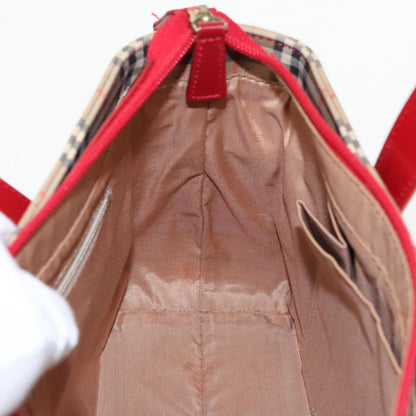 Burberry Nova Handbag Check Pattern, BEIGE, CANVAS, Handbag