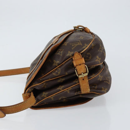 Louis Vuitton Saumur Handbag Monogram Canvas, BROWN, CANVAS, Shoulder bag
