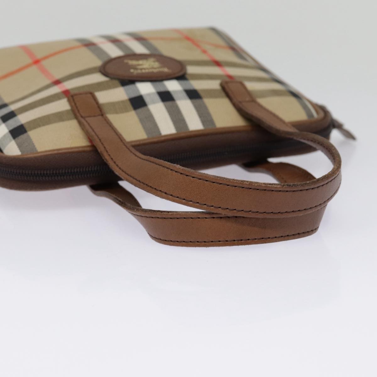 Burberry Nova Check Bowling Bag Canvas, BEIGE, CANVAS, Handbag