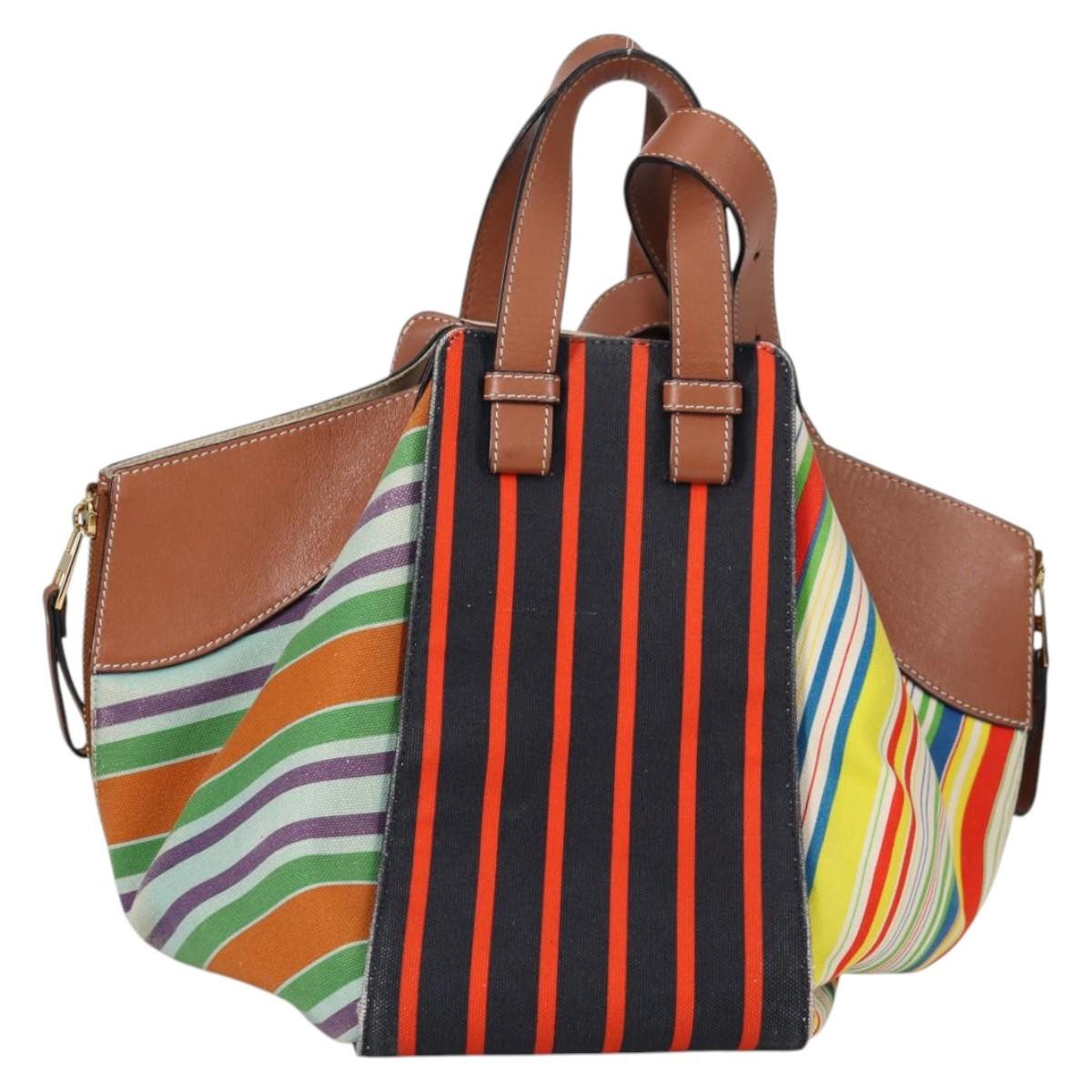 Loewe Hammock Bag Printed Canvas, MULTICOLOUR, CANVAS, Handbag