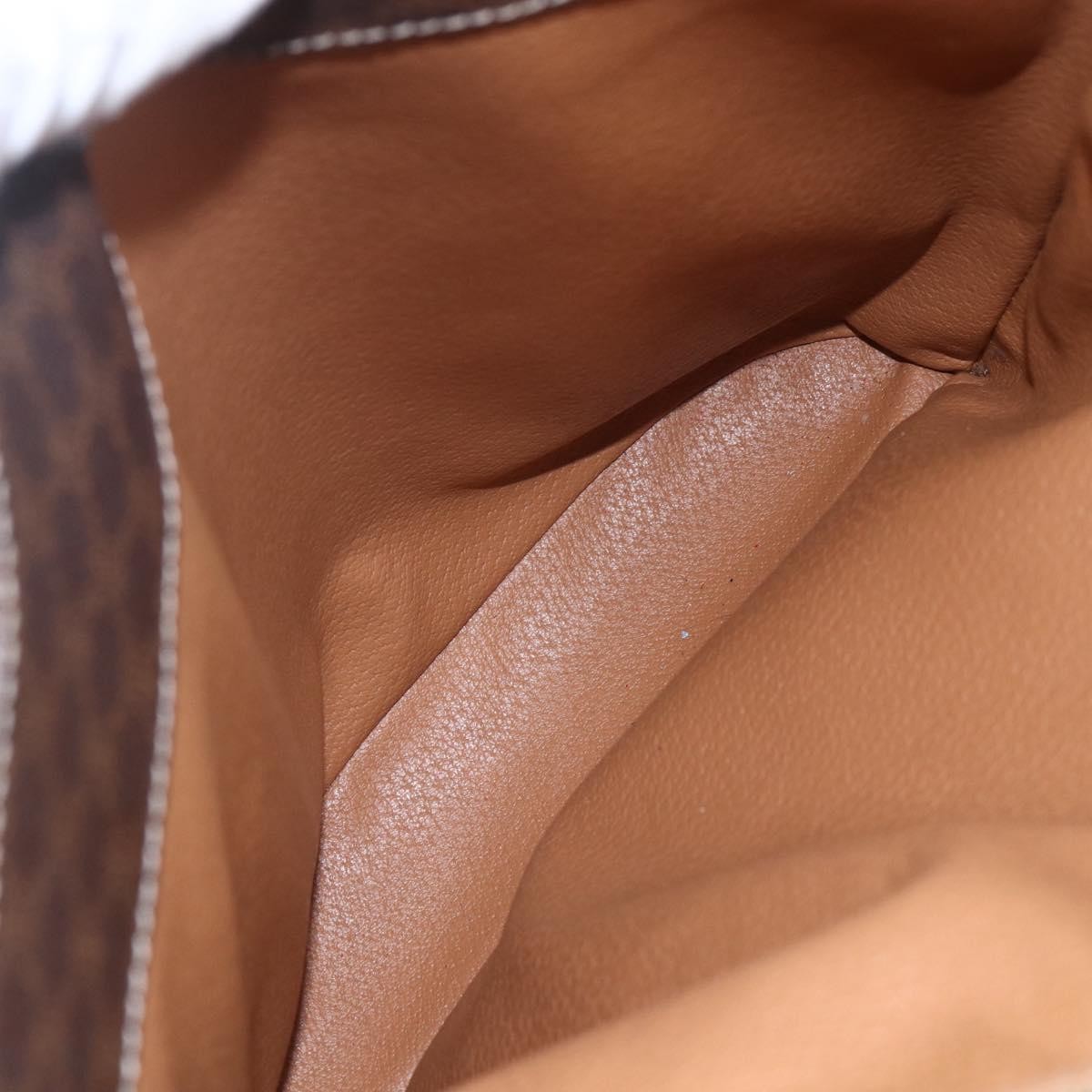 Celine Vintage Macadam Tote bag Canvas and Leather, BROWN, PVC, Tote bag