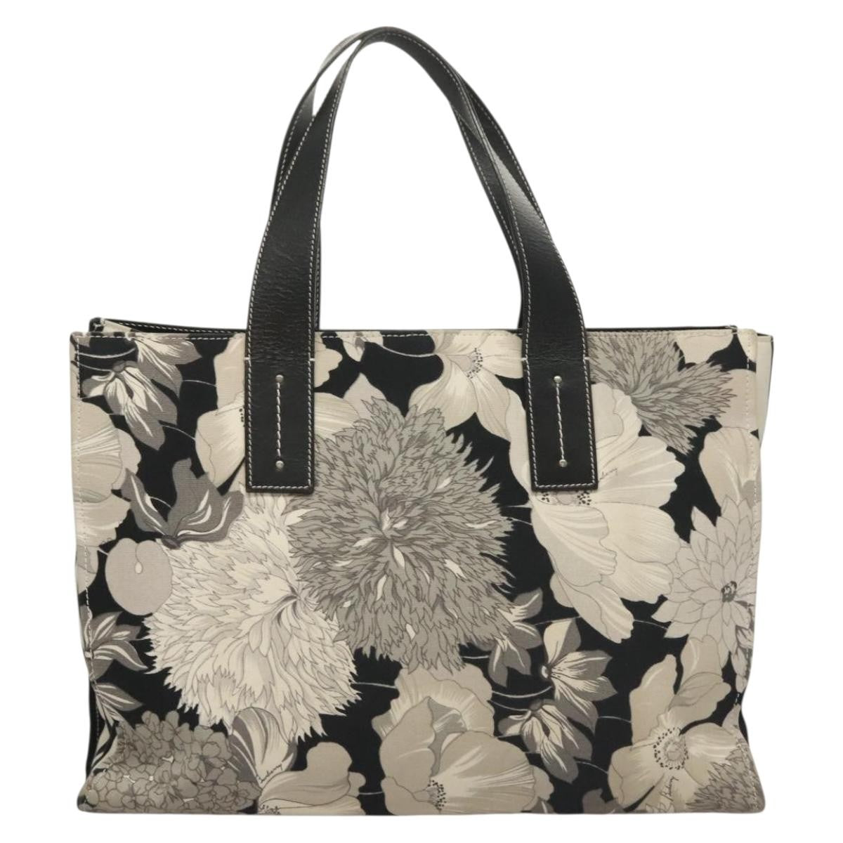 Burberry Vintage Tote Canvas, BLACK, CANVAS, Tote bag