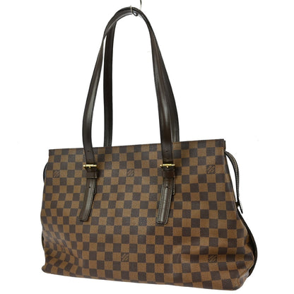 Louis Vuitton Chelsea Handbag Damier, BROWN, CANVAS, Tote bag