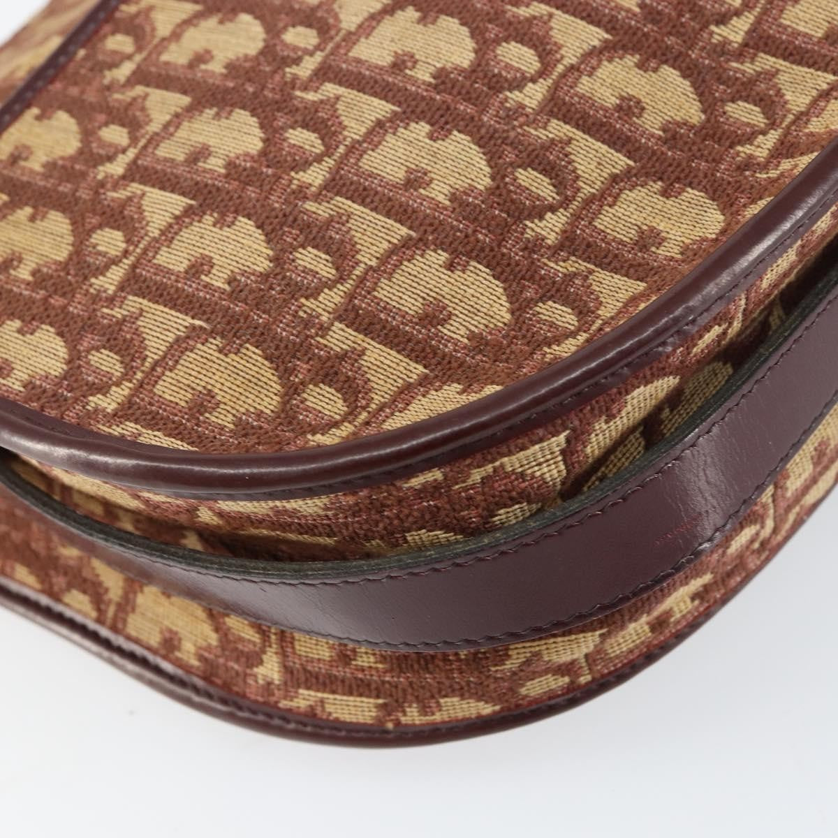 Christian Dior Vintage Trotter Shoulder Bag Canvas, BEIGE, CANVAS, Shoulder bag