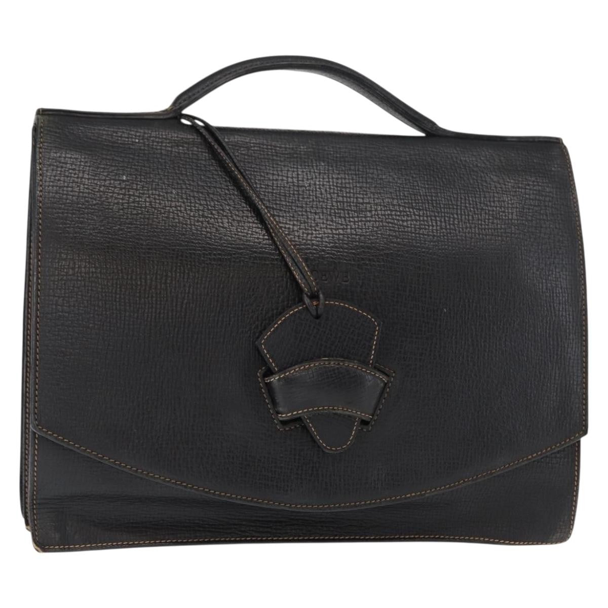 Loewe Barcelona Business Bag Leather, BLACK, LEATHER, Briefcase