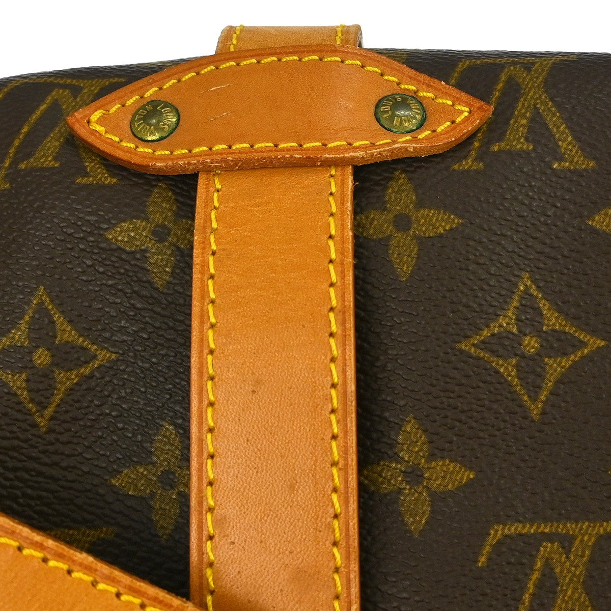 Louis Vuitton Saumur Handbag Monogram Canvas, Brown, Canvas, Shoulder Bag