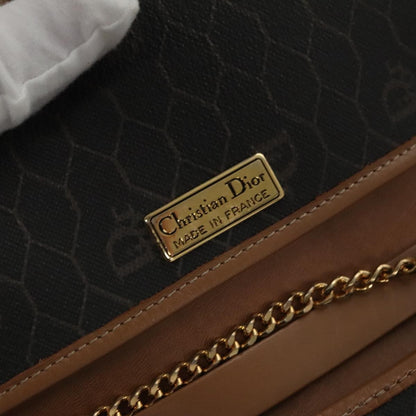 Christian Dior Vintage Honeycomb chain Canvas, BLACK, CANVAS, Shoulder bag