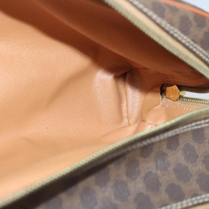 Celine Macadam Pochette Canvas and Leather, BROWN, CANVAS, Clutche & pouche