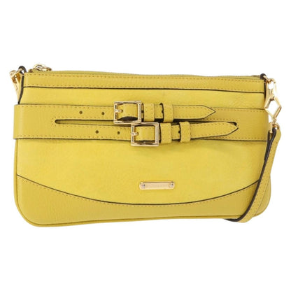 Burberry Vintage Shoulder Bag Leather, YELLOW, LEATHER, Shoulder bag
