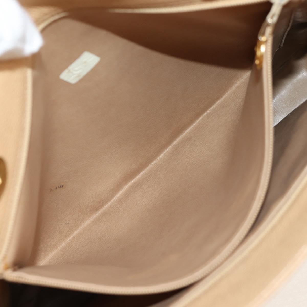 Chanel Coco Mark Leather, BEIGE, LEATHER, Handbag