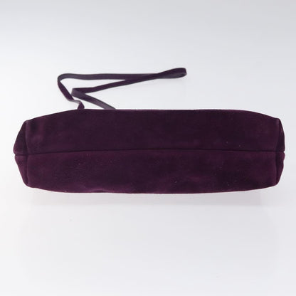 Salvatore Ferragamo Vala Shoulder Bag Suede, PURPLE, SUEDE, Shoulder bag
