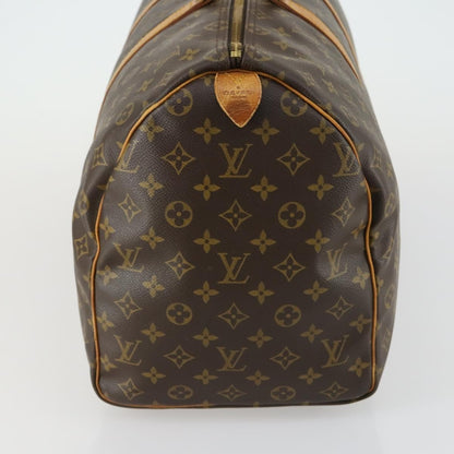 Louis Vuitton Keepall Bag Monogram Canvas, BROWN, CANVAS, Travel bag