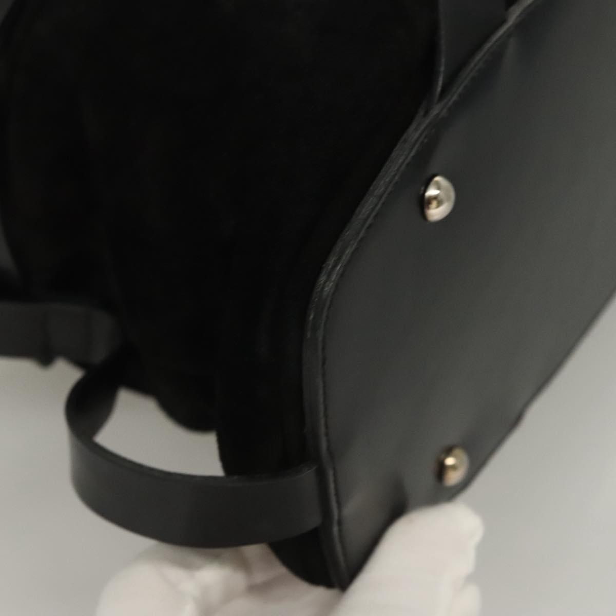 Salvatore Ferragamo Gancini handbag Suede, BLACK, SUEDE, Handbag