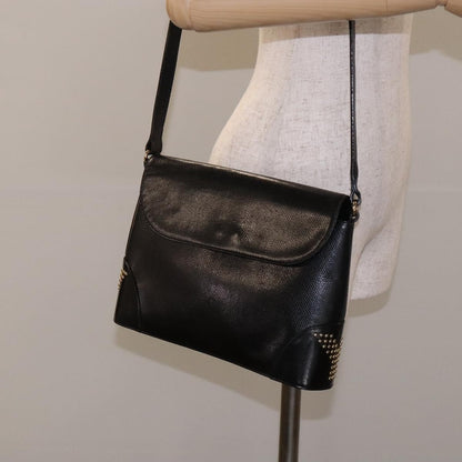 Saint Laurent Vintage Shoulder Bag Leather, BLACK, LEATHER, Shoulder bag