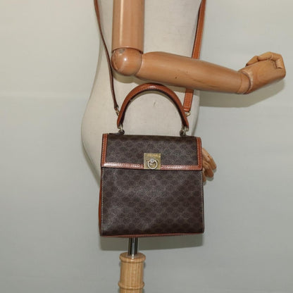 Celine Triomphe vintage handbag Macadam canvas, BROWN, CANVAS, Handbag