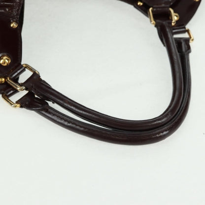 Louis Vuitton L Hobo Surya Leather, BROWN, PATENT_LEATHER, Tote bag