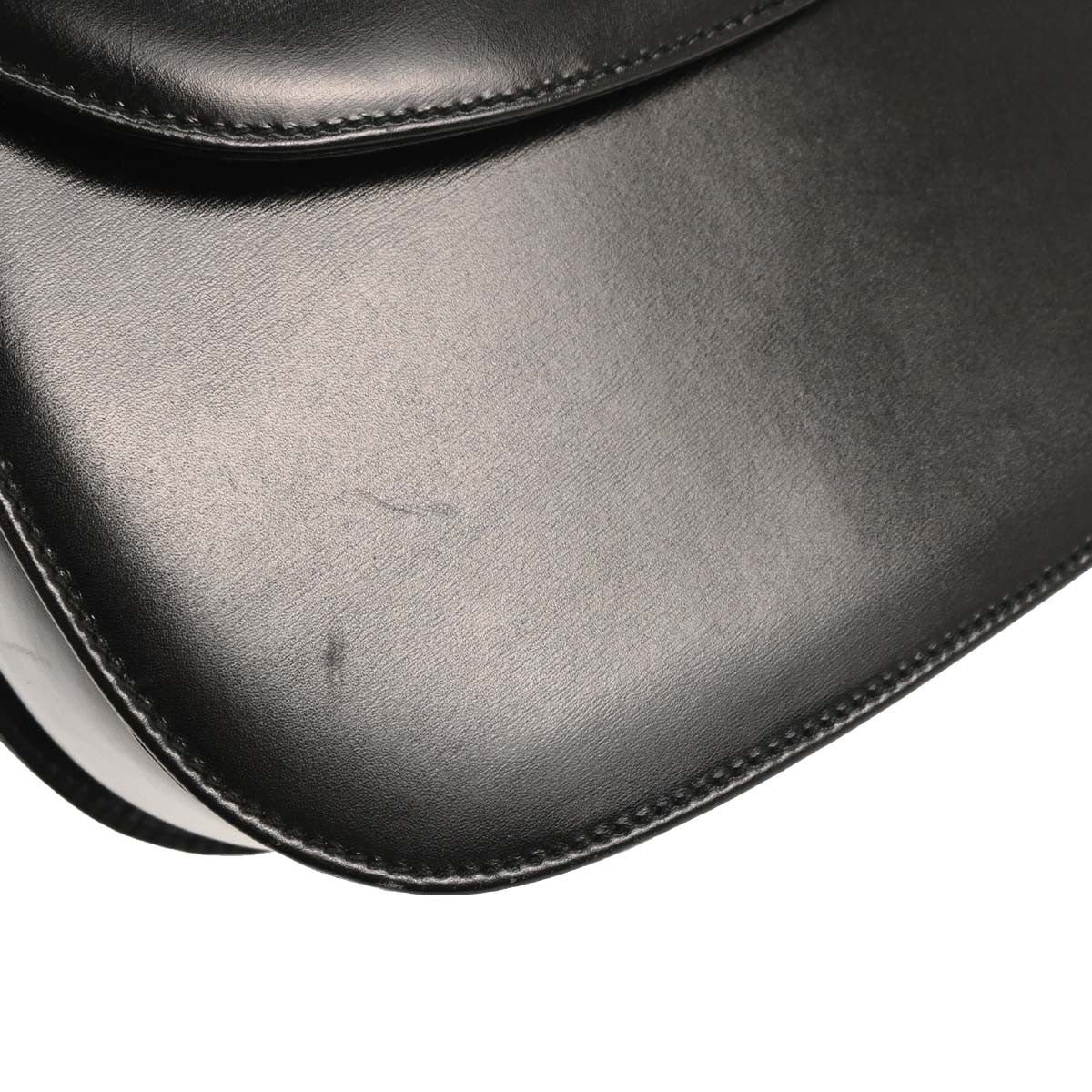 Gucci Vintage Convertible Bamboo Top Handle Bag Leather, BLACK, LEATHER, Handbag