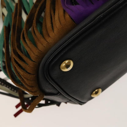 Saint Laurent Fringe Emmanuelle Bucket Bag Leather, MULTICOLOUR, LEATHER, Handbag