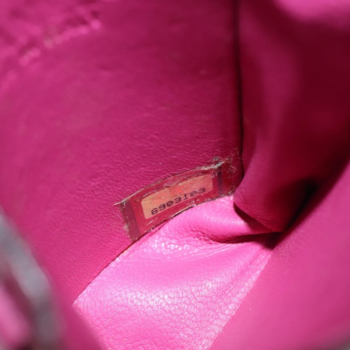 Chanel Vintage Card Case with Charm Quilted Lambskin, PINK, LEATHER, Card Holders