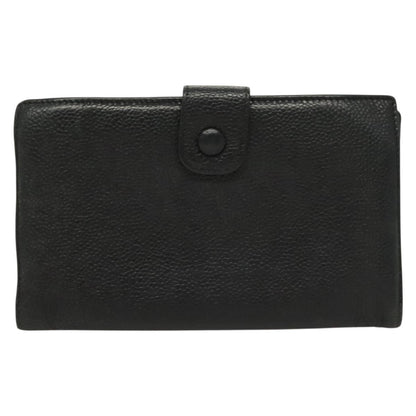Chanel Vintage CC Bifold Wallet Leather, BLACK, LEATHER, Wallets