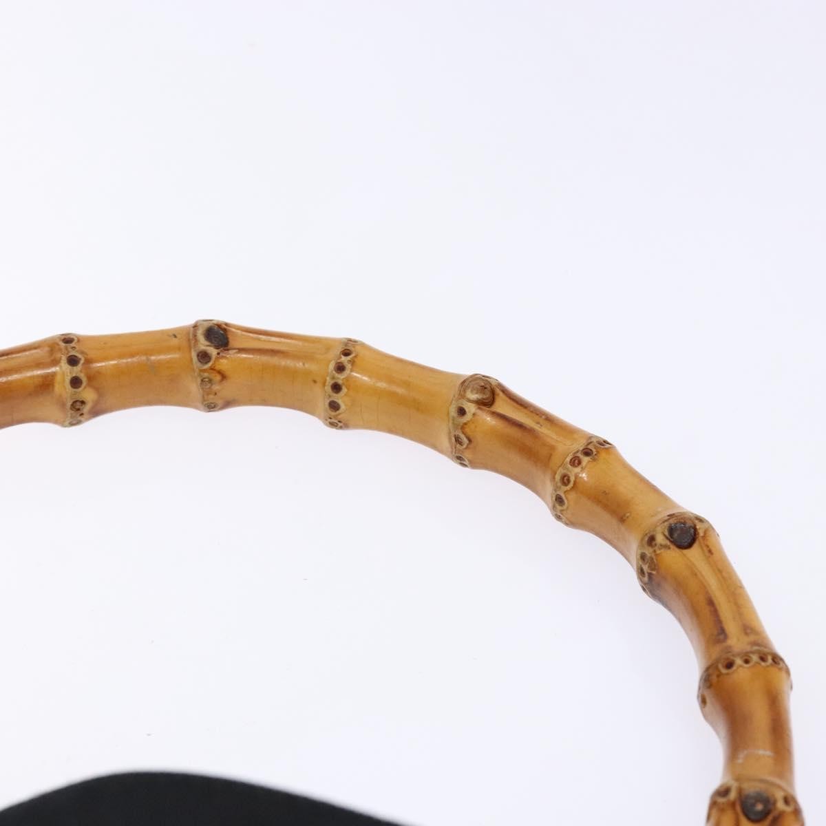 Gucci Vintage Bamboo Handle Tote Nylon, BLACK, NYLON, Tote bag