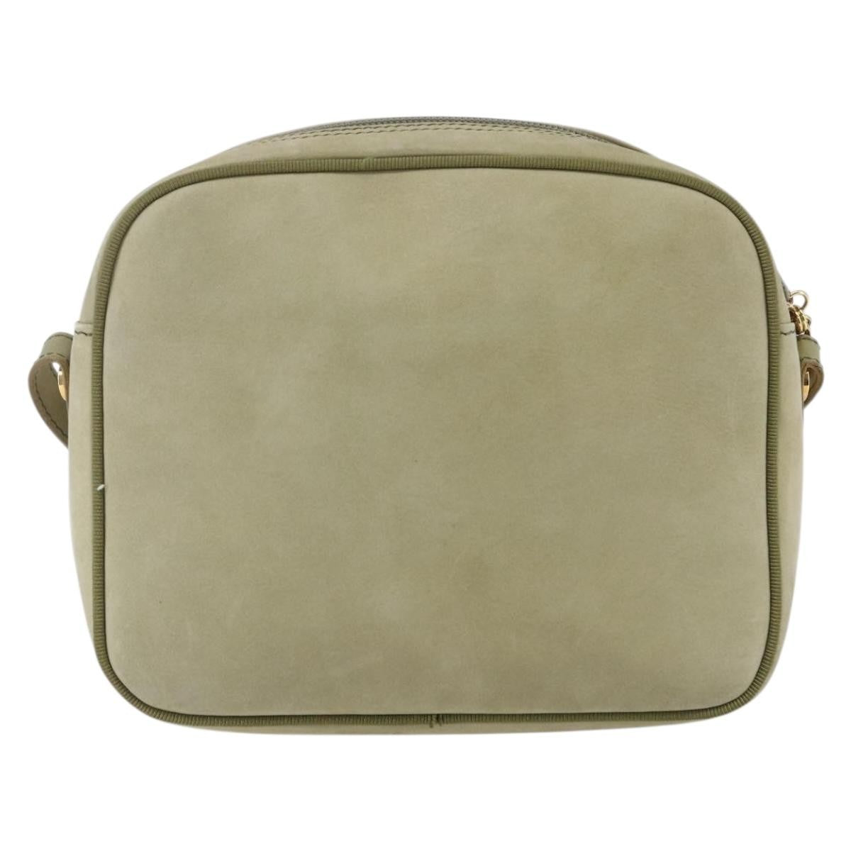 Salvatore Ferragamo Vala Shoulder Bag Suede, GREEN, SUEDE, Shoulder bag