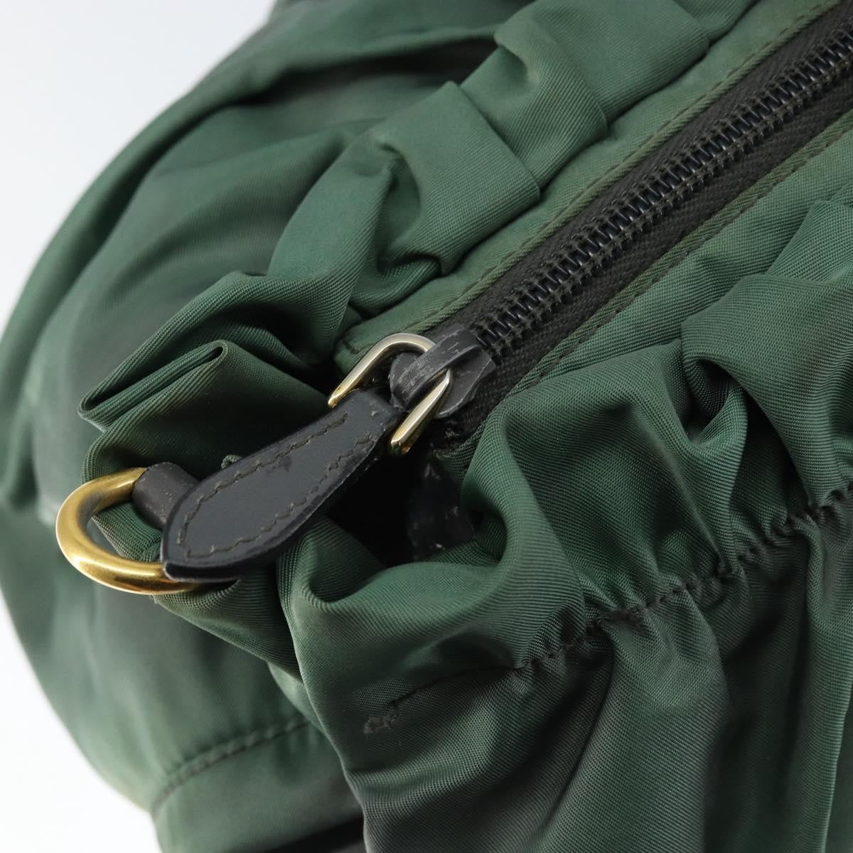 Prada Convertible Bow Tote Tessuto, GREEN, NYLON, Handbag