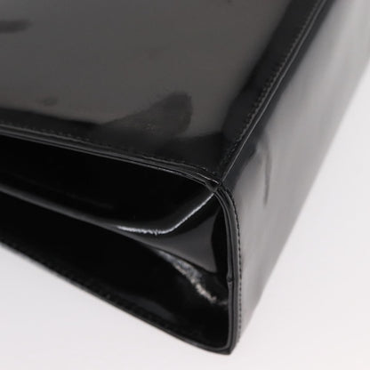 Salvatore Ferragamo Gancini handbag Patent leather, BLACK, PATENT_LEATHER, Handbag