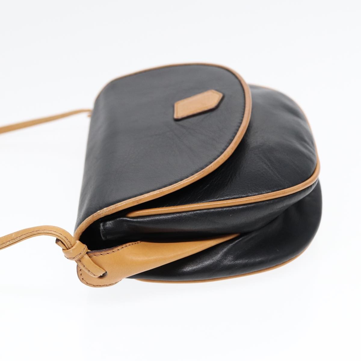 Celine Vintage Macadam Handbag vinyle, BLACK, LEATHER, Shoulder bag